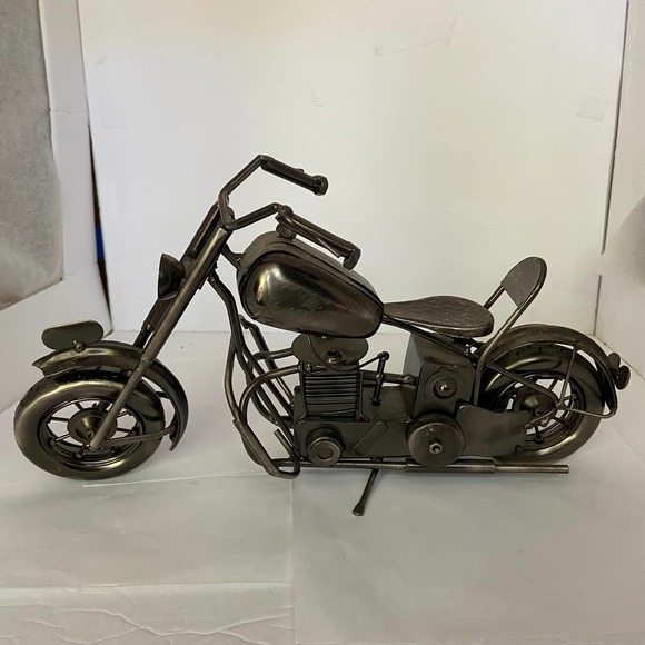 Motorcycle Metal Decor Free Standing 14" - Picture 1 of 14